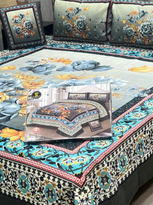 3 D PANAL BEDSHEET CRYSTAL COTTON